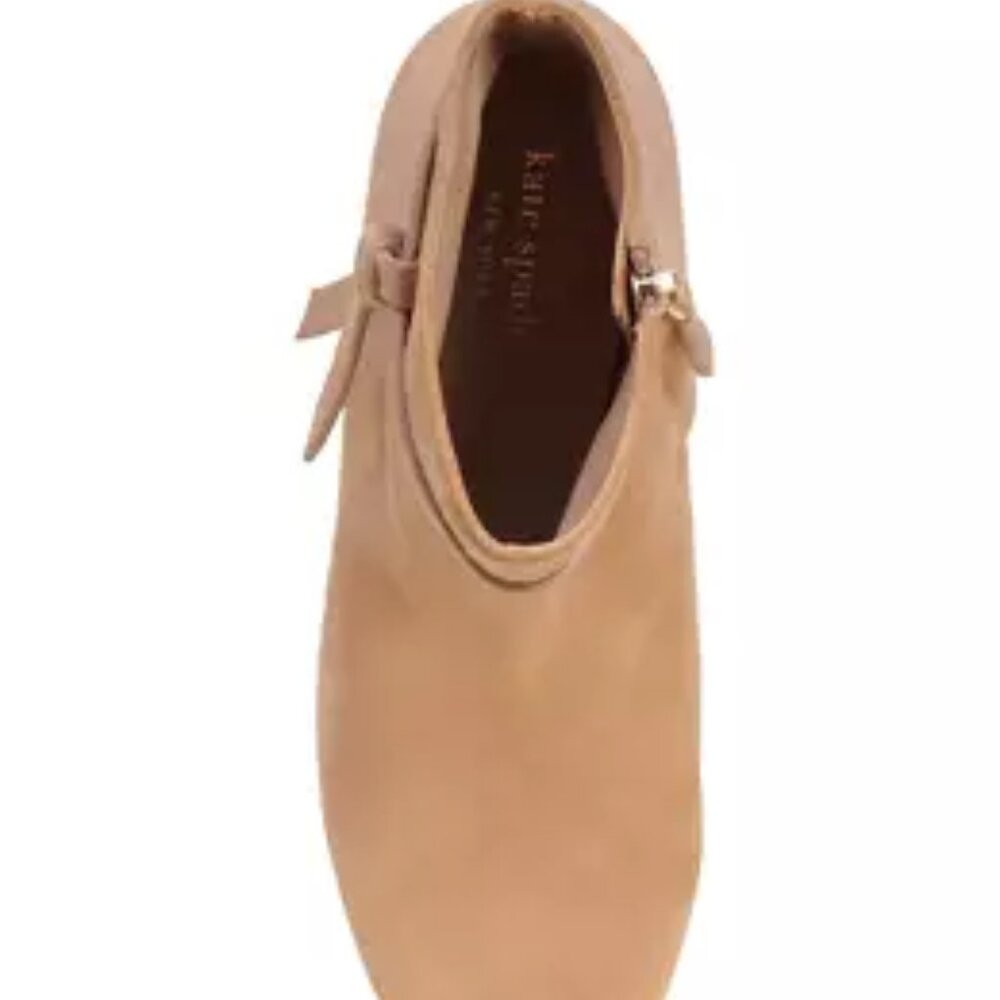 kate spade Light Fawn Knott Suede Side Bow Booties/NIB/9.5M - Picture 6 of 14